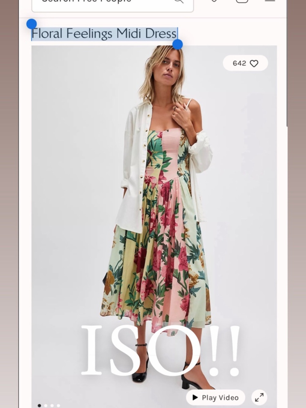 Free People Pink Floral Maxi Dress ISO LOOKING TO BUY!!